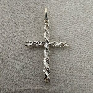 Sterling Silver Twisted Cross Pendant